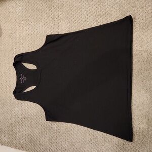 Plus Size Racerback black blouse 2X